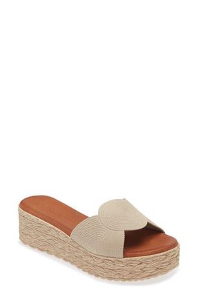 Cordani Britta Espadrille Platform Wedge Slide Sandal in Sand Suede Aren at Nordstrom, Size 5.5Us
