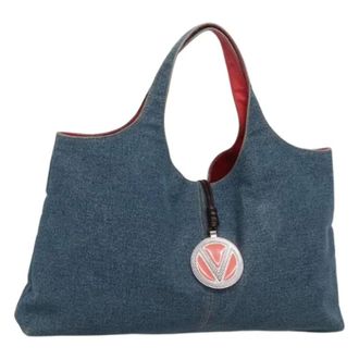 Valentino Tweedehands Canvas handtassen - Dames - Pre-owned - Blauw - Maat: ONE Size