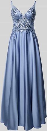 Laona Abendkleid mit floralem Pailettenbesatz in Hellblau, Gr&ouml;&szlig;e 38