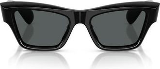 Oliver Peoples 52mm Jil Sander Edition Cat Eye Sunglasses in Black /Carbon Grey at Nordstrom