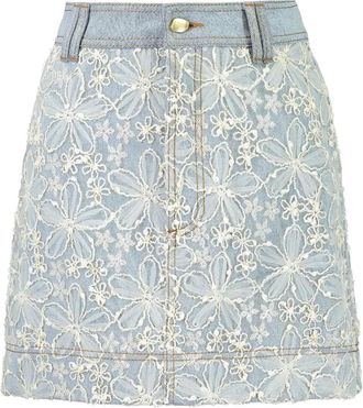 Aje Mini-rok met bloemenprint - Blauw
