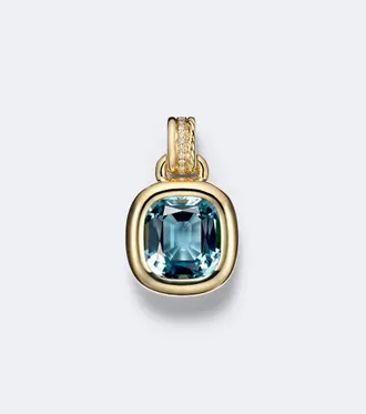 David Yurman DY Mercer 18kt gold pendant with topaz and diamonds