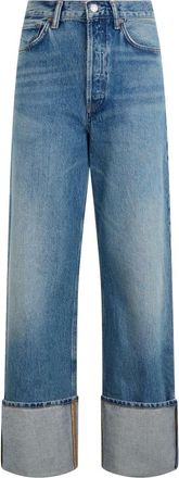 A Gold E Dames, Jeans, Blauw, Maat: W27 Katoen