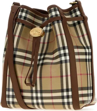 Burberry Drawstring Bucket Bag - Beige