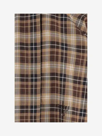 Patou Check Pattern Cotton Blouse - Multicolor
