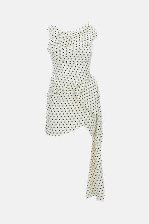 Self Portrait Mini Abito Svasato A Pois