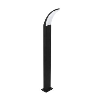 Loops IP44 Outdoor Bollard Light Black Aluminium 11W Built in LED Lamp Post