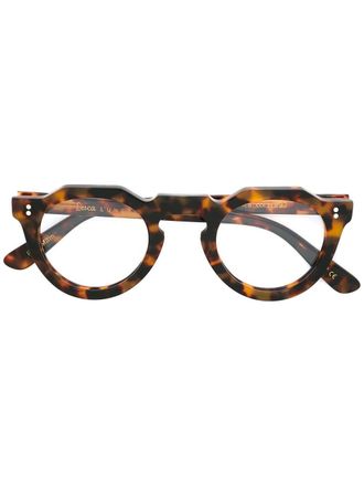 Lesca Pica tortoiseshell glasses - Brown