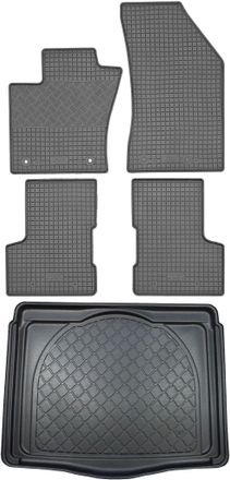 OEM Jeep Renegade Suv (5 Puertas) De 09.2014 A 06.2018. Juego: Alfombrillas De Goma Para Coche + Alfombrilla Para Maletero