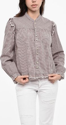 Dsquared2 Camicia a Quadri con Volant Dsquared2