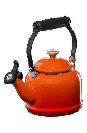 LE CREUSET Demi Tea Kettle in Flame/Silver at Nordstrom