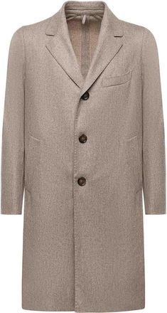 Santaniello Single-Breasted Wool Blend Coat