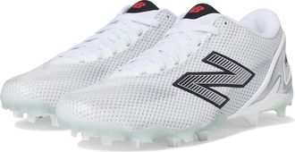 New Balance FreezeLX V5 Low Lacrosse Cleats Mens Shoes White/Black/Silver Metallic : 11.5 D - Medium, Synthetic