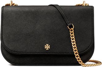 Tory Burch Emerson E/W Flap Adjustable Leather Shoulder Bag