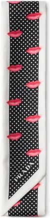 Prada Sciarpa a pois - Nero