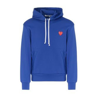 Comme Des Gar&ccedil;ons Hoodies & sweatvesten, Heren, Blauw, S, Polyester, Navy Blauw Hart Sweatshirt