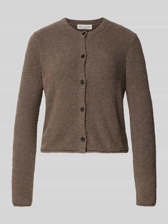 Marc O'Polo Regular Fit Strickjacke aus Baumwoll-Mix in Taupe, Gr&ouml;&szlig;e M