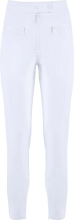 Nenette Slim-fit broek - Dames - Slim Fit Broeken - Wit - S - Leer - Broeken