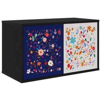 vidaXL Mobile Tv Da Parete Mainz 69 X 33 X 40 Cm Rovere Nero Vidaxl