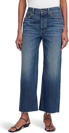Madewell Womens Madewell Low Slung Jeans Croswell Wash Denim Baggy Cropped RED1282