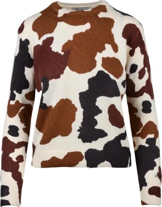 MC2 Saint Barth Crewneck Multicolor Knit Sweater with Abstract Pattern