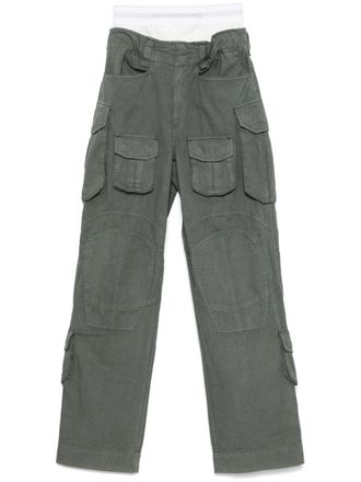Alexander Wang Cargo broek met logoband - Groen