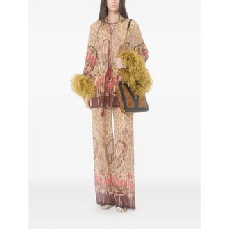 Valentino Feather Paisley-motif Blouse