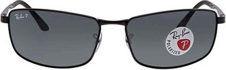 Ray-Ban Polarized Grey Gradient Rectangular Mens Sunglasses RB3498 006/81 64