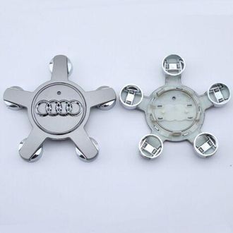 Abysse Enjoliveur 4f0601165 N Logo Roue Pour Audi Enjoliveur 135 Mm - Gris, Lot De 4