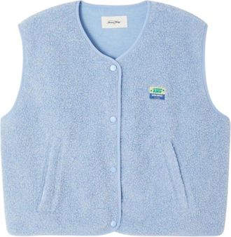 American Vintage Hoktown Vest - Dames - Bodywarmers - Blauw - M/L - Polyester - Jassen