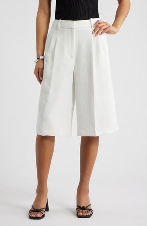Open Edit The Curator Crepe Culottes in Ivory at Nordstrom, Size 00