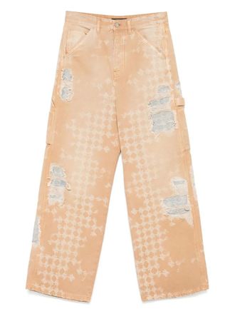 Amiri distressed straight-leg jeans - Neutrals