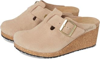 Birkenstock Papillio by Birkenstock Fanny Wedge Clog - Suede Womens Shoes Warm Sand 1 : EU 42 (US Womens 11-11.5) Narrow