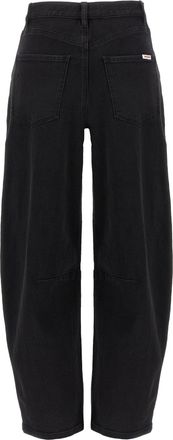 Self Portrait Womens Black Cotton High-Waisted Jean Clothing