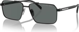 Prada Polarized Dark Grey Navigator Mens Sunglasses PR A57S 1AB5Z1 58