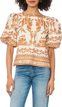 Parker Bubble Sleeve Tie Back Top in Egret at Nordstrom Rack, Size X-Large