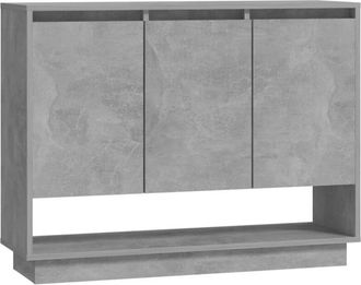 vidaXL Vidaxl - Aparador de madera contrachapada gris hormigón 97x31x75 cm