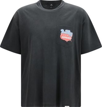 Represent Mens T-Shirt Beach Boys Americas Band Stained Black Cotton T-Shirts And Polos