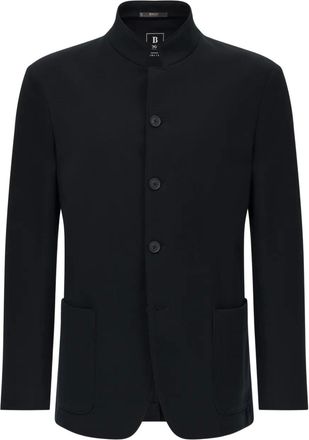 Boggi Milano Blazer con colletto alla coreana - Nero