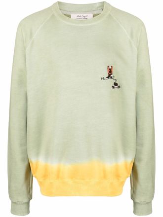 Federico Curradi Sweater met tie-dye print - Groen