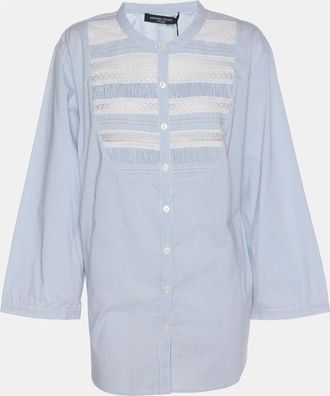 Marina Rinaldi Marina Sport By Marina Rinaldi Pinstripe Lace Detail Long Sleeve Shirt