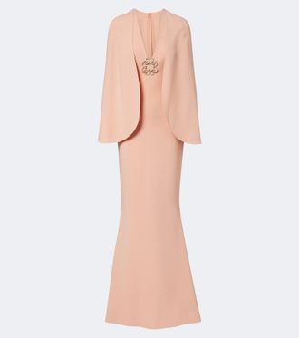 Elie Saab Vestido de fiesta de cady adornado