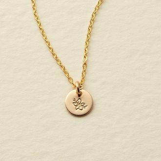 Made by Mary March Birth Flower Necklace