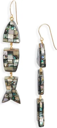 Nest Abalone Fish Earrings in Blue Multi at Nordstrom