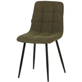 Adda Home Silla Metal Poliester Verde Negro 48x56x80 Cm