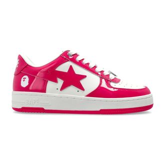 A Bathing Ape Sneakers, female, Pink, Size: 4 US Logo Sports Shoes