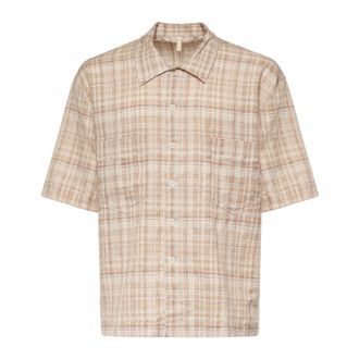 Sunflower Shirt met korte mouwen - Heren - Korte mouwen Overhemden - Beige - XL - Katoen - Overhemden