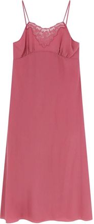 Chlo&eacute; Spaghetti-band Satijnen Jurk - Dames - Nachtjurken - Roze - S - Satijn - Nachtkleding