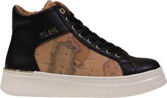Alviero Martini 1A Classe Zwarte Rubberen Veterschoenen - Dames - Sneakers - Veelkleurig - 37 EU - Schoenen