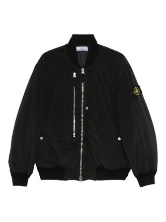 Stone Island Bomberjack met Compass-logopatch - Zwart